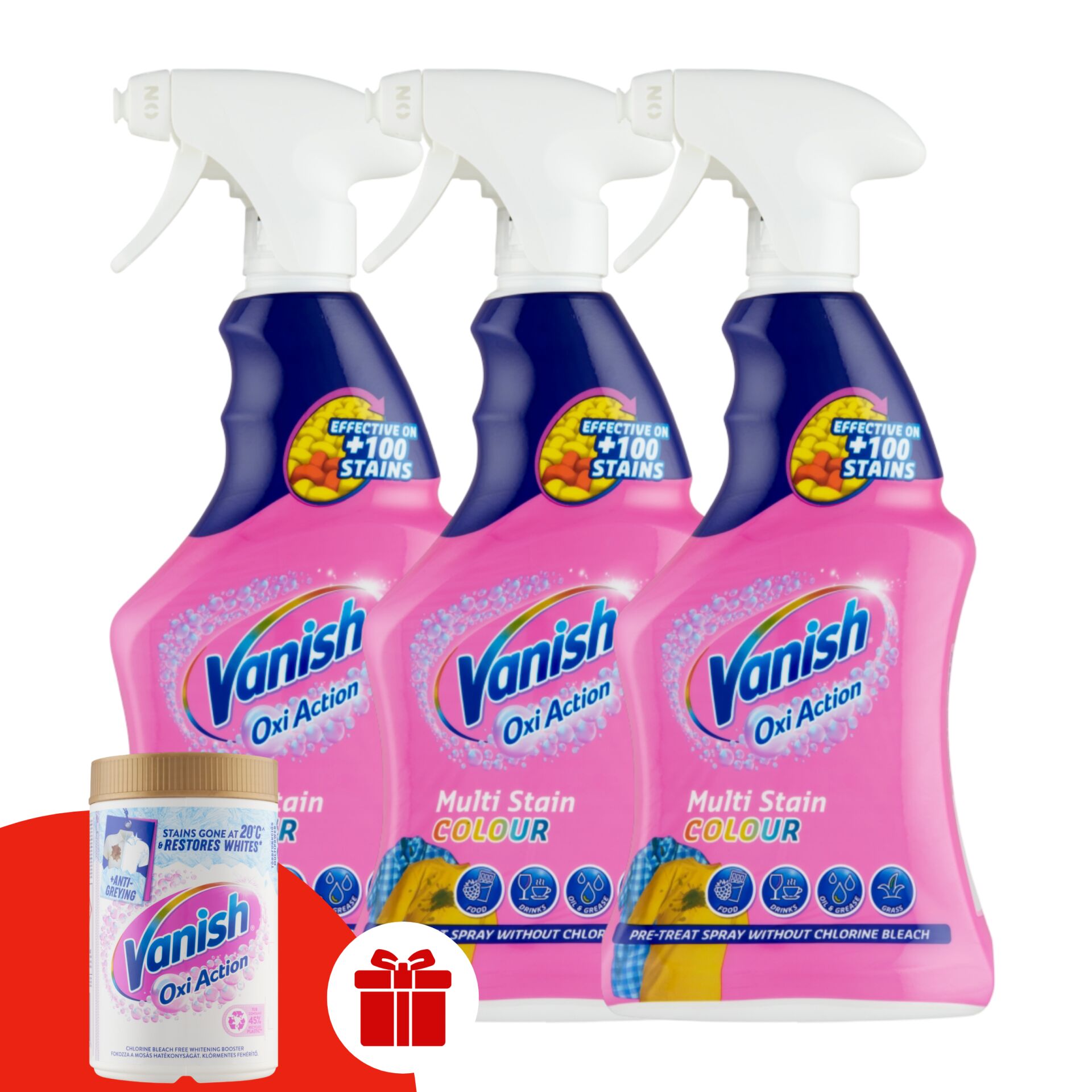 E-shop Vanish Oxi Action Sprej na odstraňovanie škvŕn pred praním 3x500m...