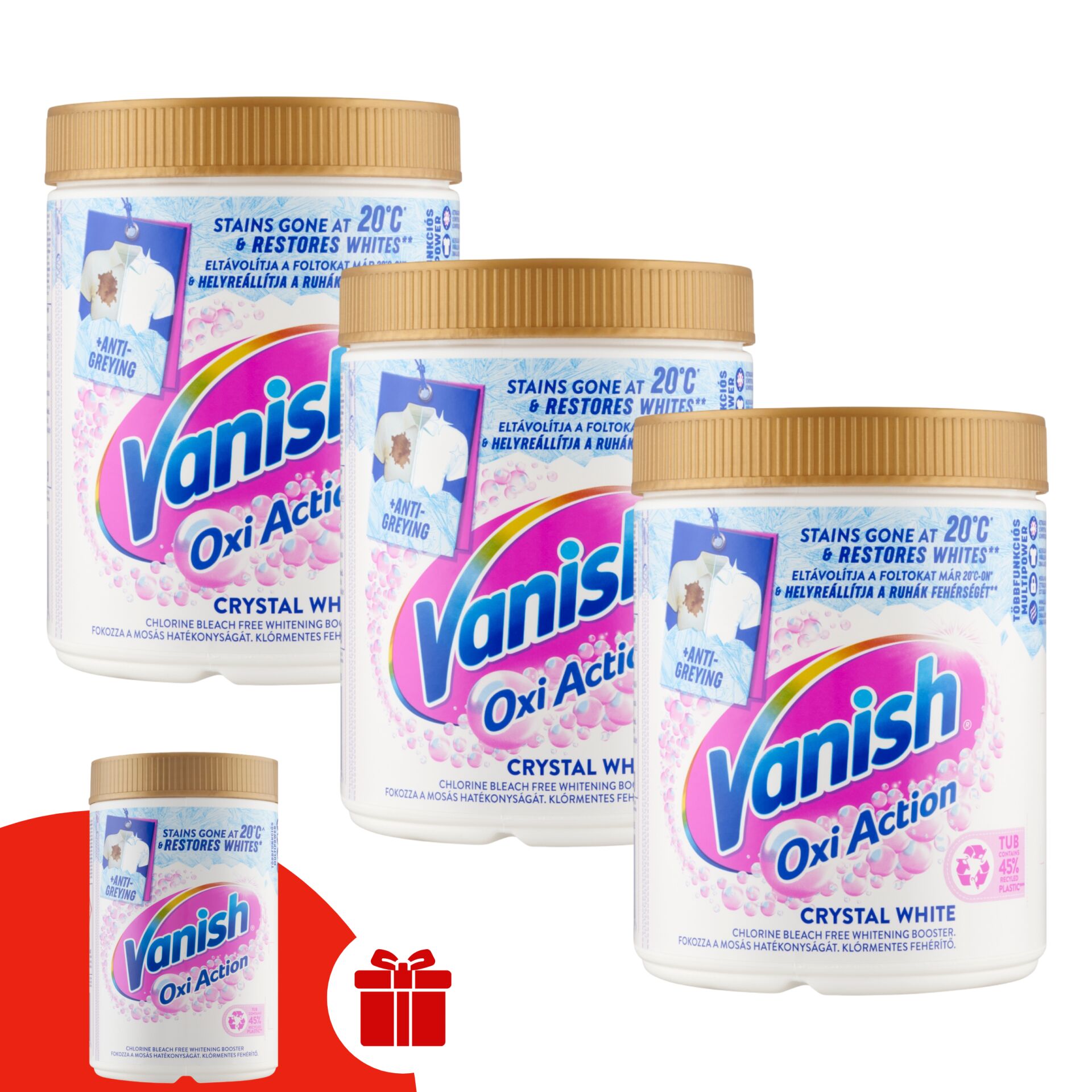 E-shop Vanish Oxi Action Prášok na odstraňovanie škvŕn a bielenie 3x970g...