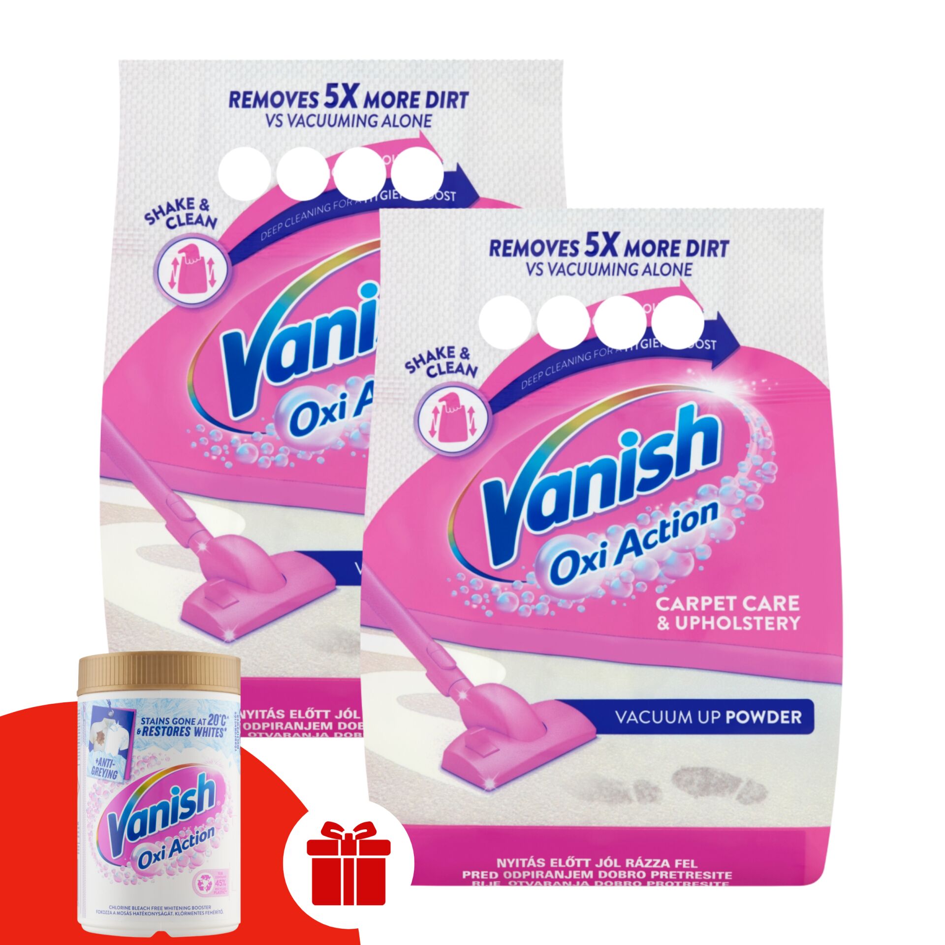 E-shop Vanish Oxi Action Prášok na čistenie kobercov 650g + Darček Vanis...