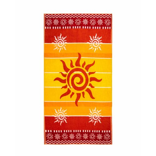 STROMBOLI narancssárga strandtörölköző nap mintával, 165x90cm - Törölköző