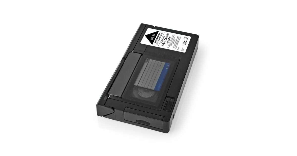 VHS-Converter - Conversie: VHS-C naar VHS - Plug and play - Zwart