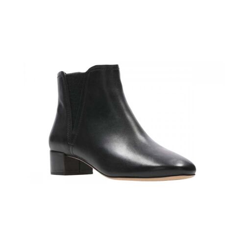 Clarks Orabella Ruby fekete bőr bokacsizma blokk sarokkal - Női bakancs és csizma