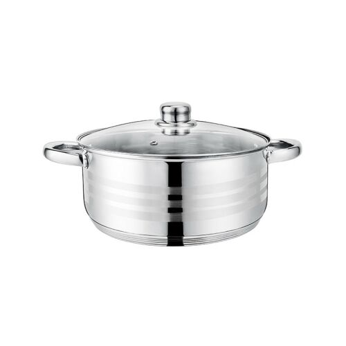 Cook Max Lábas üvegfedővel 24 cm 4,5 liter rozsdamentes CKM803/1