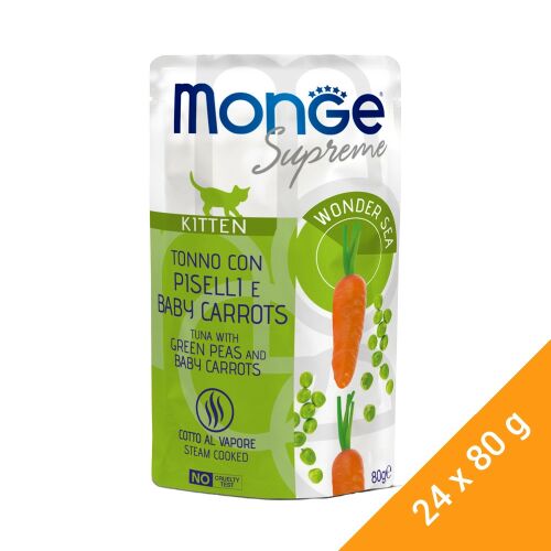 Monge Supreme Kitten tonhalas borsós bébirépás alutasakos macskaeledel - Monge