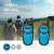 Nedis walkie talkies, 2 pack, blue and black, 3km range, for hiking, camping, and outdoor activities