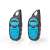 Nedis walkie talkies, 2 pack, blue and black, front view