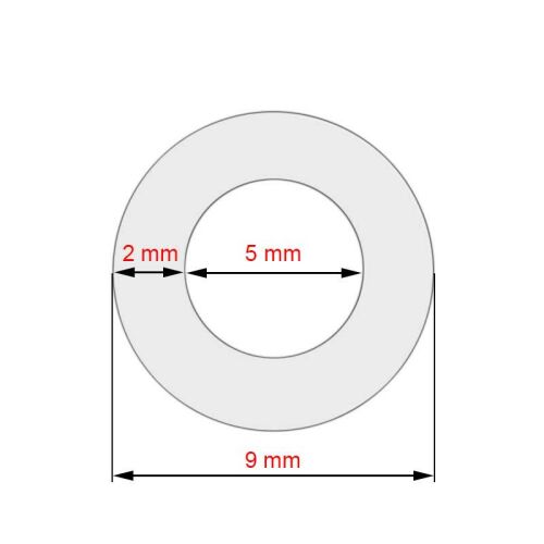 Szilikoncső 5x2x105mm méretek - Kávéfőző kiegészítő