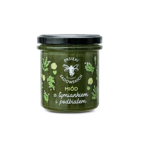 Üveg Kakukkfüves és martilapu méz Fehér Háttérrel - Méz