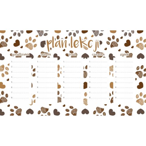 ÓRATERV A 30x17,5 CM-ES MÁGNESES HŰTŐHÖZ