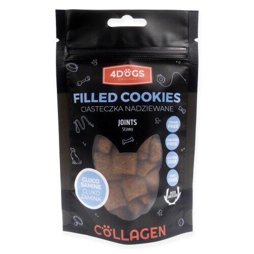 4DOGS Joints töltött keksz kutyáknak, 60g-os csomag - Kutya jutalomfalat
