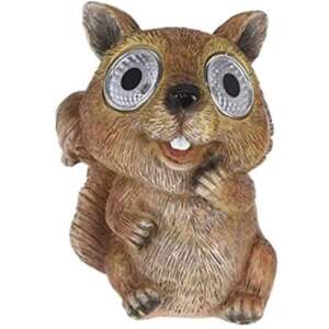 Lampa solara de gradina cu LED, figura decorativa de animal, veverita