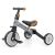 Milly Mally Optimus 3-in-1 Dreirad, grau, Dreirad-Modus mit Pedalen