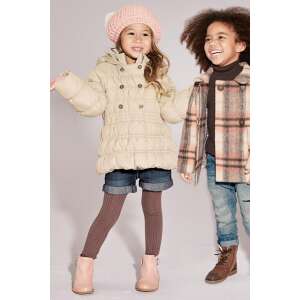 Cremefarbener Wintermantel für Mädchen, mit Kapuze und Zierknöpfen, Größe 2-3 Jahre (98 cm) - Babys & Toddler