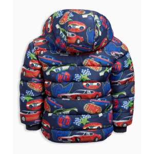 Blaue Winterjacke mit Auto-Print und Kapuze, <product_name>next téli kabát Autó kollekció 6-9 hó (74 cm) - Babys & Toddler