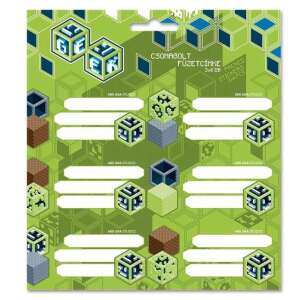 Ars Una Ars Una Geek kockák csomagolt füzetcímke (3x6 db)