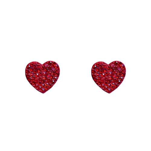 Cercei în formă de inimă roșii pentru copii, cercei în formă de inimă pentru fete, cercei în formă de inimă pentru copii, cercei în formă de inimă pentru fete