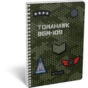 Lizzy Card A4 zošit so špirálou s dizajnom Tomahawk BGM-109 - Zošity