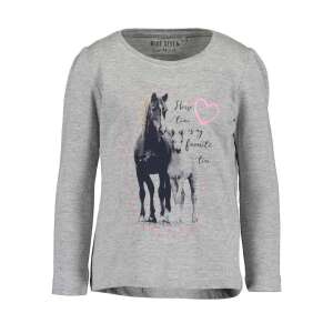Blue Seven póló szíves lovas szürke rózsaszín 2-3 év (98 cm) 44319309 Gyerek hosszú ujjú pólók