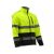 Szögletes nézet a YATO Hi-Vis Softshell kabátról fényvisszaverő csíkokkal