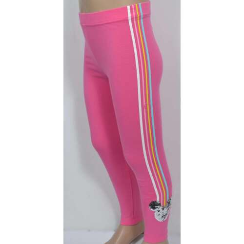 DISNEY Minnie egér leggings lányoknak, szivárványos csíkokkal és átfordítható csillámos Minnie egér fülekkel