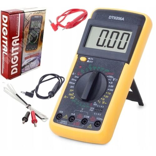 DT9208A Digitális Multiméter, professzionális elektronikai teszter LCD kijelzővel - Multiméter