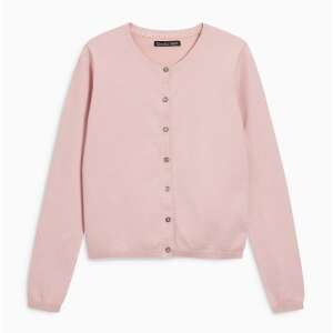 Cardigan roz roz pentru fete, mâneci lungi, cu nasturi, bumbac moale, marca next - Next