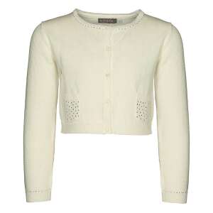 Weißer boboli Strickcardigan mit Strasssteinen für Mädchen, Größe 5-6 Jahre - Boboli