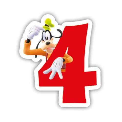 Торта свещ Disney Goofy 4 години