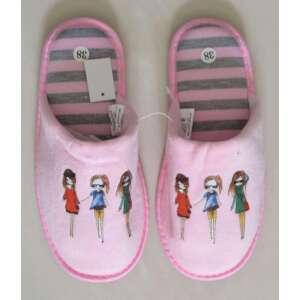 SPROX Damen Rosa Hausschuhe mit Mädchen-Druck, Bequeme Indoor-Schuhe - Sprox