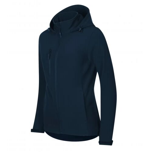 Szögben fényképezett Altisport NoPrint női sötétkék softshell kabát - Női dzseki