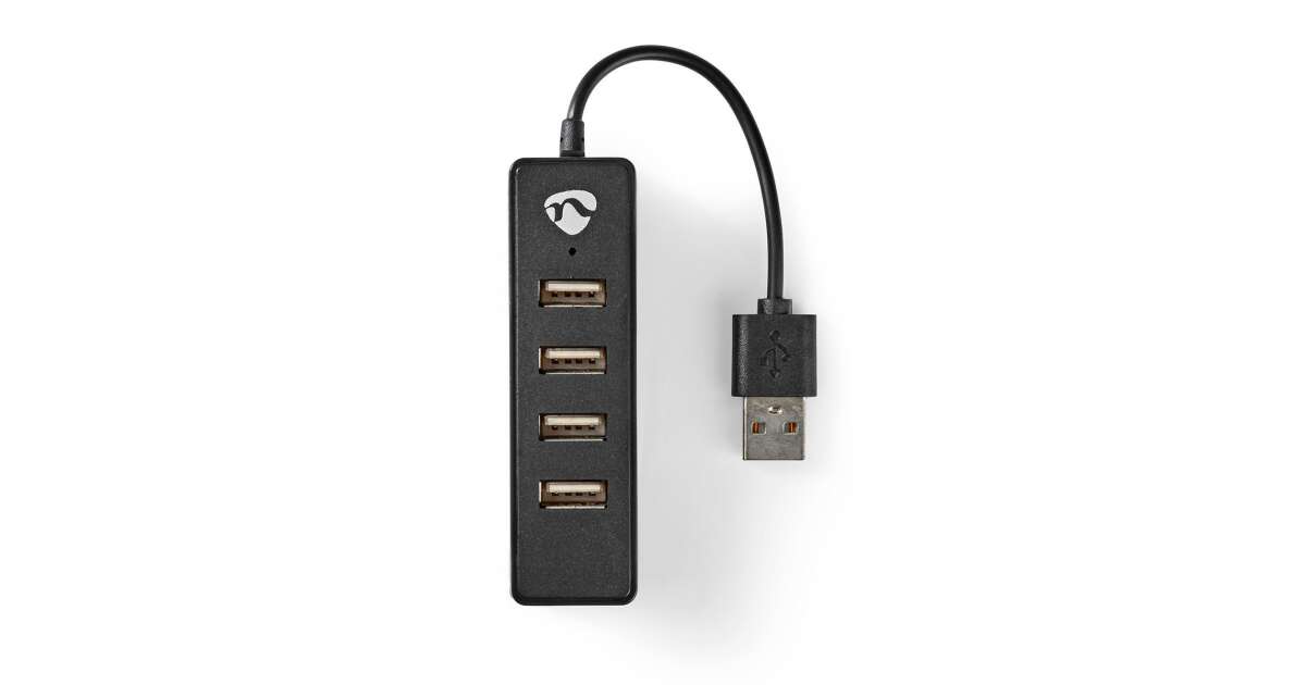 USB hub, USB-A Plug, 4x USB A Female, 4-Port port(s), USB 2.0, USB-powered