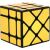 Tükör Szél Arany 3x3x3 puzzle kocka, ferde nézet