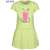 Letné šaty Blue Seven pre dievčatá s potlačou limonády a flitrami, limetkovo zelená farba, pohľad spredu