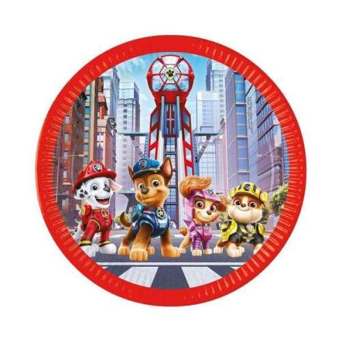 Papierové taniere Paw Patrol 8 kusov 23 cm, s Chase, Marshall, Skye a Rubble