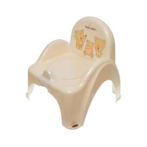 Scaun de toaletă bej cu design cu ursuleți, marca Tega Baby - Șervețele, Porti de Siguranta și Olite