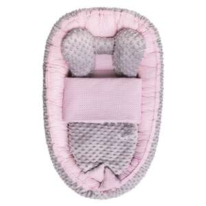 Babafészek paplannal kisbabák számára Minky Sweet Baby Belisima rózsaszín 94929816 
