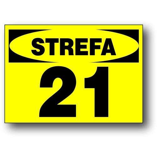 SZW-5 21-es zóna robbanásveszélyes figyelmeztető tábla, sárga háttér - Figyelmeztető tábla