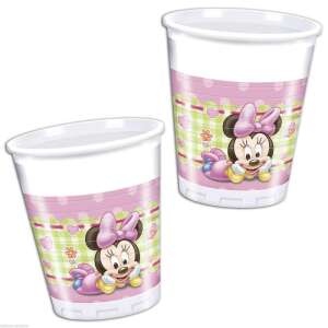 8 sztuk 200 ml kubków imprezowych z Minnie Mouse, w różowym i zielonym wzorze z Minnie Mouse z przodu - Szkło jednorazowego użytku