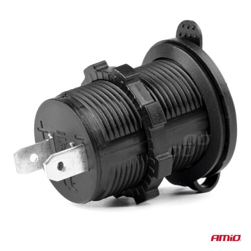 AMIO 12V/24V Szivargyújtó Aljzat - Tartós Autós Tápcsatlakozó - Szivargyújtós adapter és elosztó