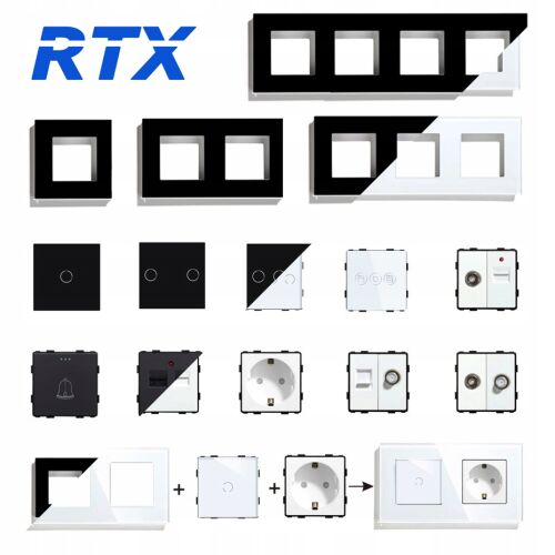 Rolókapcsoló, mechanikus betéttel, fehér RTX SH