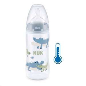 NUK FC+Temperature Control cumisüveg 300 ml BOX-Flow Control szívófej blue 94931729 Cumisüvegek