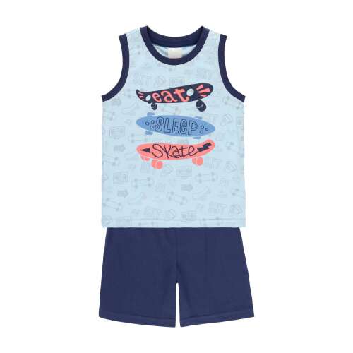 boboli chlapčenské krátke pyžamo s potlačou skateboardu, modré a tmavomodré, 14 rokov (162 cm)