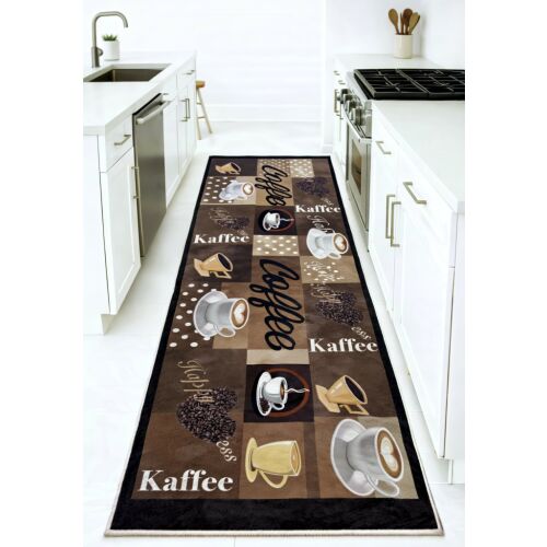 Konyhai szőnyeg Gusto 60x120cm Barna csészés kávés 158252048 - Lakástextil