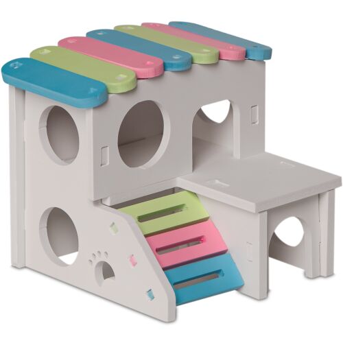 Furrever Friends Candy Mouse-House: Színes fa ház hörcsögöknek és egereknek - Rágcsáló ház