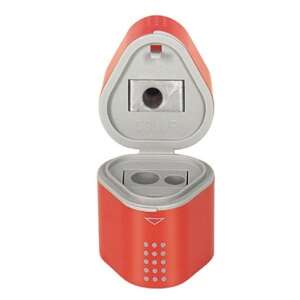 Ostráčka na ceruzky Faber-Castell Grip 2001 Trio červená s tromi rôznymi veľkosťami otvorov na ostrenie grafitových ceruziek, farebných ceruziek a jumbo ceruziek - Kancelárske doplnky