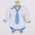 New Baby Body nyomtatott mintával New Baby türkiz nyakkendővel 6-9 hó (74 cm) 94930565}