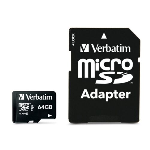 Verbatim MicroSD adapter 64GB MicroSDXC kártyával - Memóriakártya