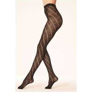 Colanți negri cu model cu diamante, mărimea M, 165-176 cm, 15-16 ani - Next