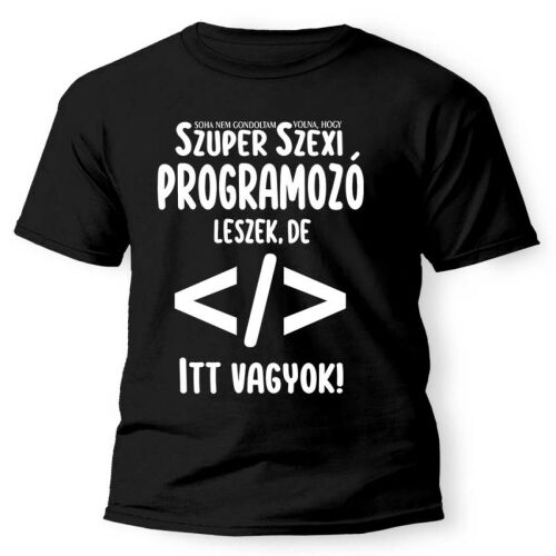 Vicces Póló - Szexi programozó - Vicces ajándék, Unisex póló 158272368 