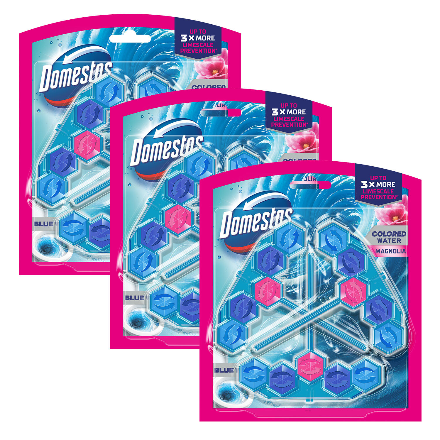 E-shop Domestos Power5 WC osviežovač blok Blue Water Magnolia (9x48g)